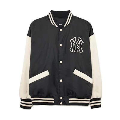MLB New York Yankees Retro Black Varsity Jacket Unisex Casual Loose Fit. 3AJPV0834-50BKS