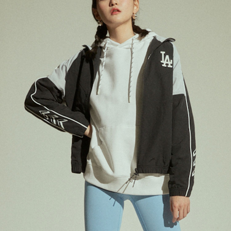 Sizing MLB纽约洋基复古拼色防风外套黑色男女款 31JPU4111-50L