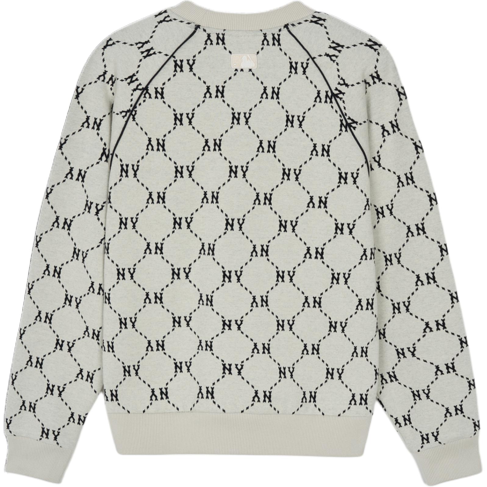 MLB New York Yankees Retro Crewneck Sweatshirt Deep Cream Unisex Long Sleeve 3AMTM0144-50CRD 圖 3