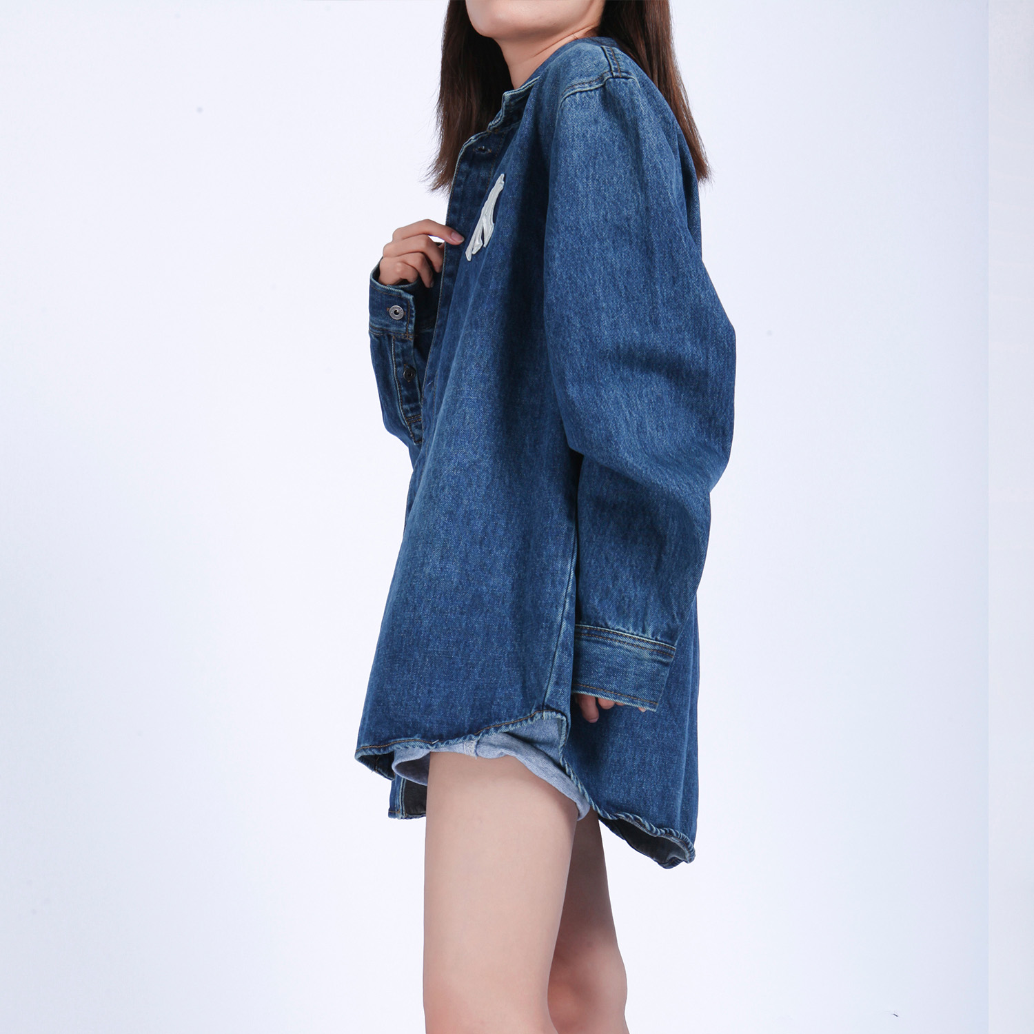 Details for MLB ニューヨーク・ヤンキース レトロデニムロゴ オーバーサイズシャツ ユニセックス ブルー 3AWSN1014-50BLS