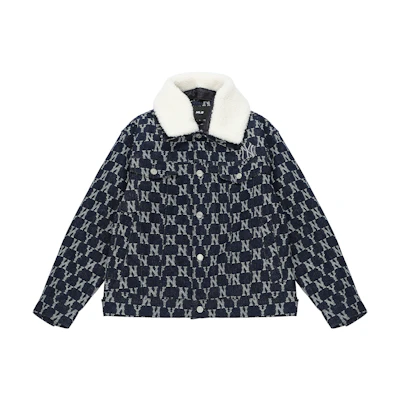 MLB New York Yankees Retro Detachable Fur Collar Jacket Navy Unisex. 3ADKM0124-50NYD