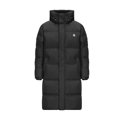 MLB New York Yankees Retro Logo Hooded Down Jacket Unisex Black Winter Wear. 3ADJJ0416-50BKS