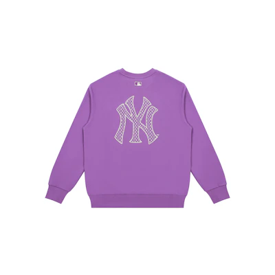 MLB New York Yankees Retro Monogram Crewneck Sweatshirt Unisex Purple 3AMTM0114-50LDD