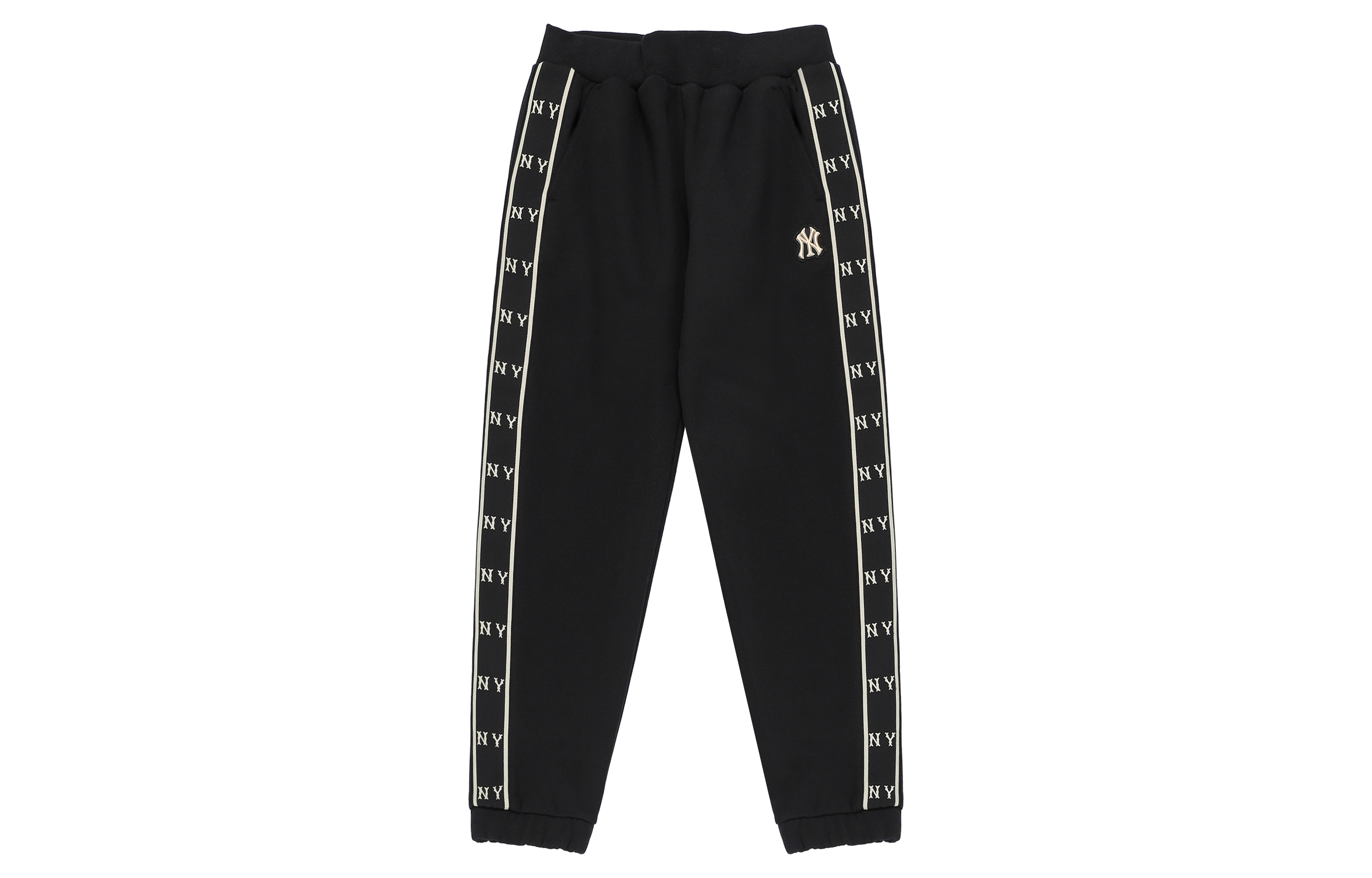 MLB New York Yankees Retro Patch Logo Embroidered Jogger Pants Black Unisex. 3APTM0326-50BKS