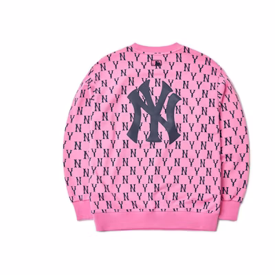 MLB New York Yankees Retro Pink Pullover Sweatshirt Unisex Full Letter Print 3AMTM0614-50PKD