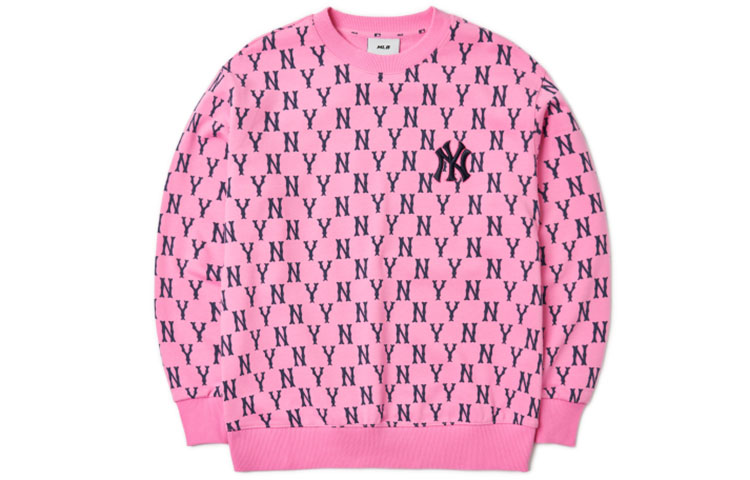 MLB New York Yankees Retro Pink Pullover Sweatshirt Unisex Full Letter Print 3AMTM0614-50PKD 圖 3
