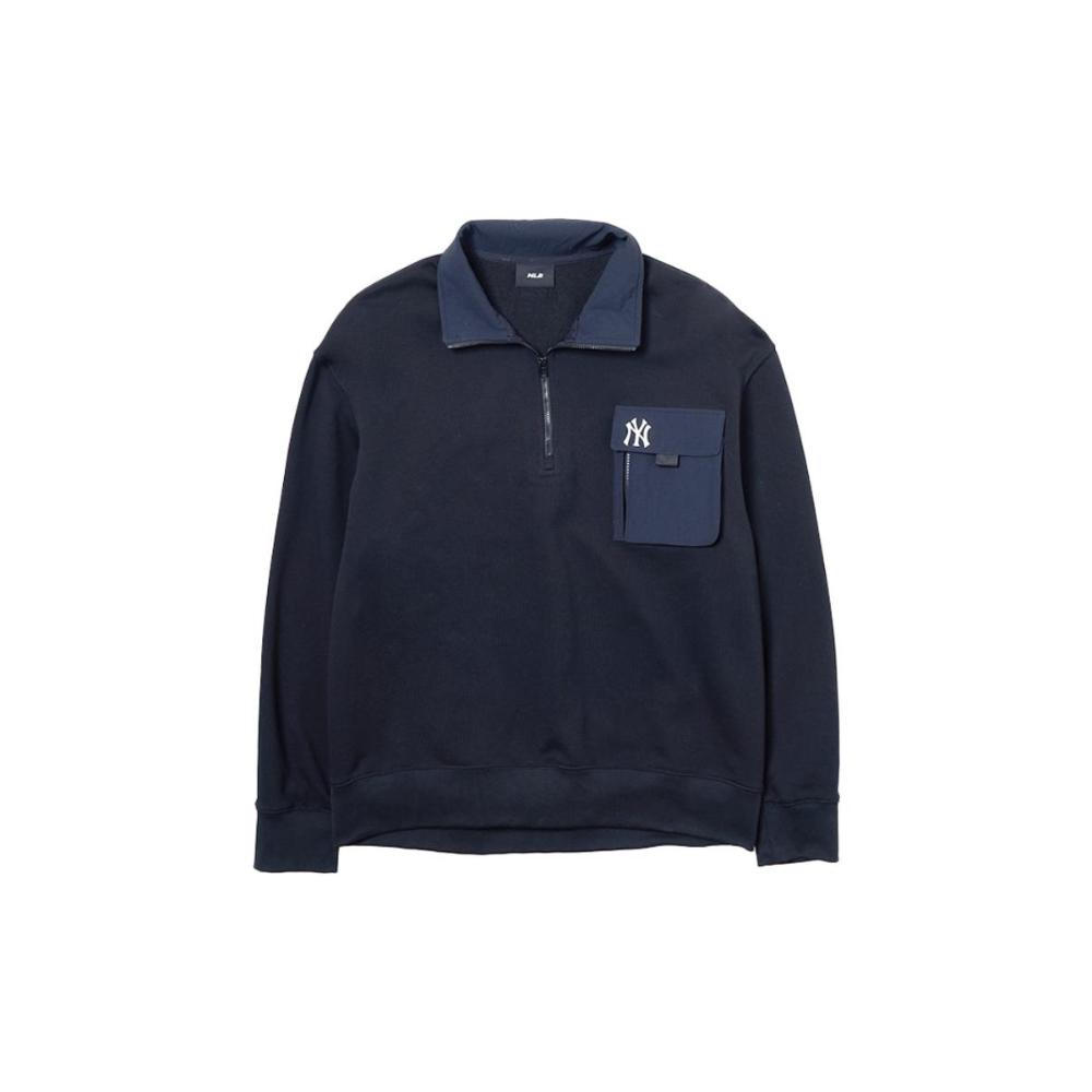 MLB New York Yankees Retro Pullover Sweatshirt Black-Unisex 3AMTB1144-50BKS