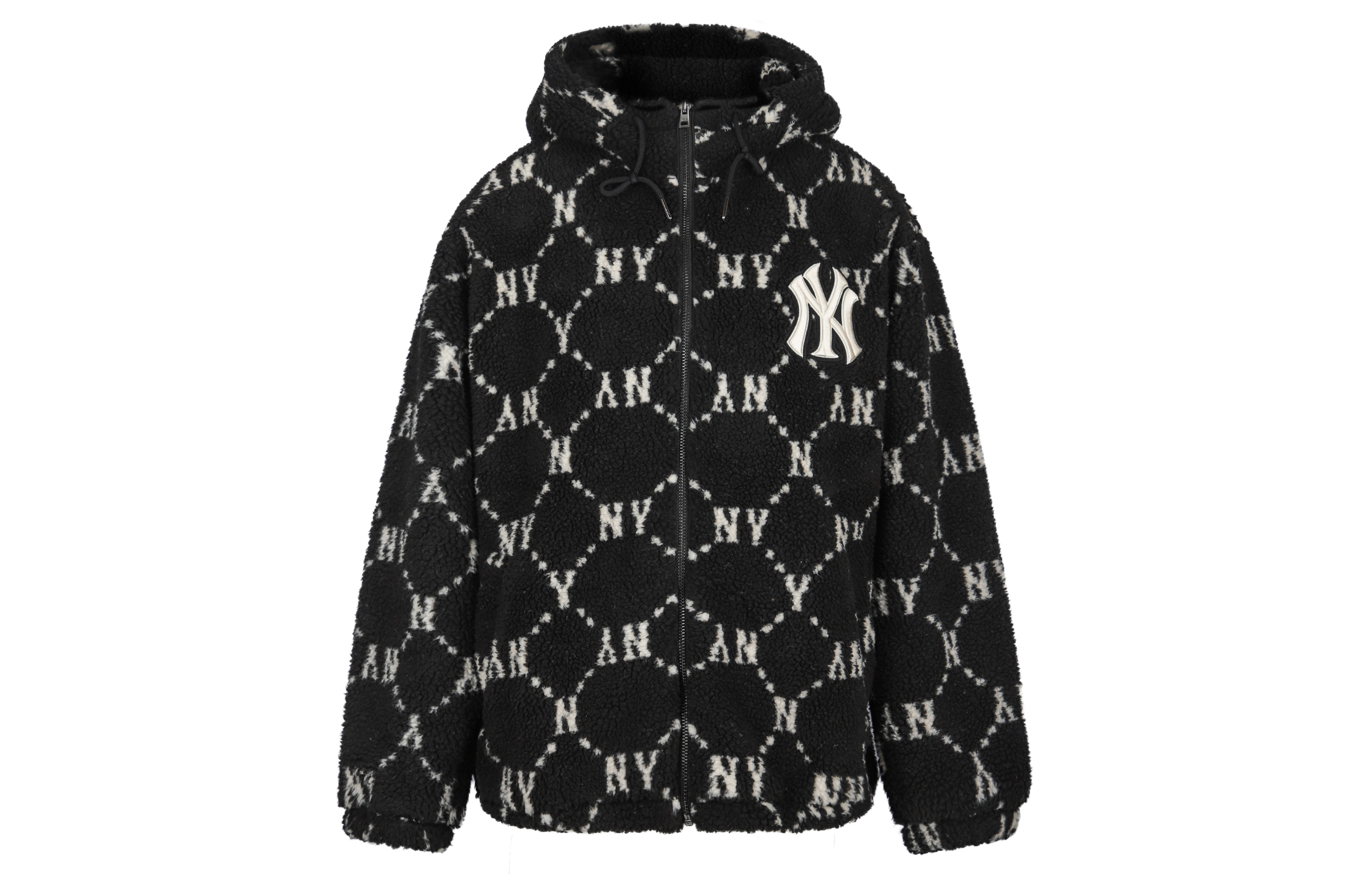 MLB New York Yankees Retro Sherpa-Lined Hoodie Jacket Black Unisex Winter Wear. 3AJPF1316-50BKS