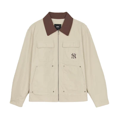 MLB New York Yankees Retro Workwear Shirt Jacket Unisex - Brown. 3AJPB0351-50SAM