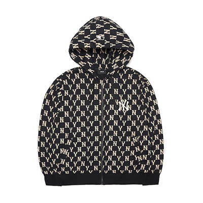 MLB New York Yankees Retro Zip-Up Hoodie Black Unisex Jacket Sweater. 3ATRM0114-50BKS