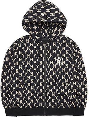 MLB 紐約洋基隊復古拉鍊連帽衫 黑色男女通用外套毛衣。 3ATRM0114-50BKS Order MLB 紐約洋基隊復古拉鍊連帽衫 黑色男女通用外套毛衣。 3ATRM0114-50BKS