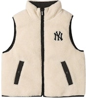 MLB New York Yankees Reversible Fleece Vest Winter Unisex Khaki Color. 3ADVR0116-50BGL MLB New York Yankees Reversible Fleece Vest Winter Unisex Khaki Color. 3ADVR0116-50BGL