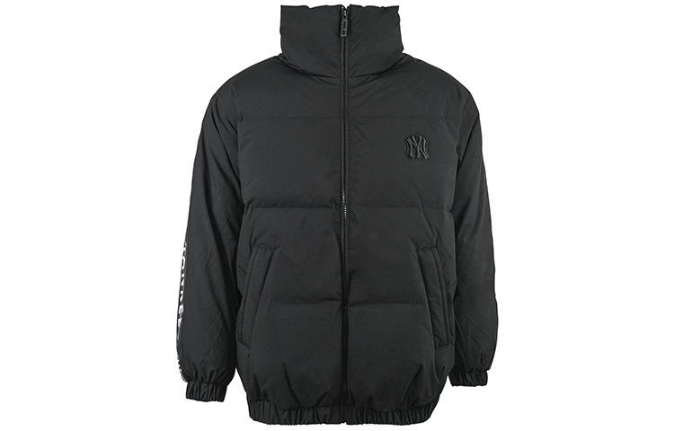 MLB New York Yankees Short Stand Collar Puffer Jacket Unisex Black 31DJS3961-50L
