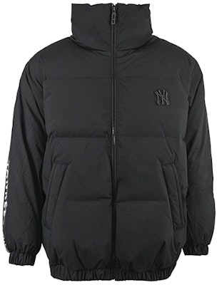 MLB 紐約洋基男女同款短款立領羽絨外套 黑色 31DJS3961-50L Order MLB 紐約洋基男女同款短款立領羽絨外套 黑色 31DJS3961-50L