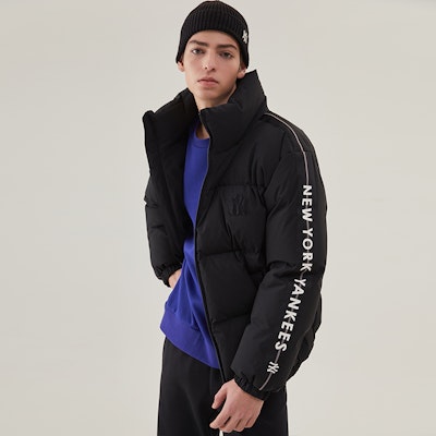 MLB 紐約洋基男女同款短款立領羽絨外套 黑色 31DJS3961-50L Sizing MLB 紐約洋基男女同款短款立領羽絨外套 黑色 31DJS3961-50L