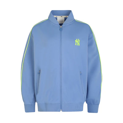 MLB New York Yankees Small Logo Embroidered Striped Jacket Blue Unisex 31TRT1011-50S