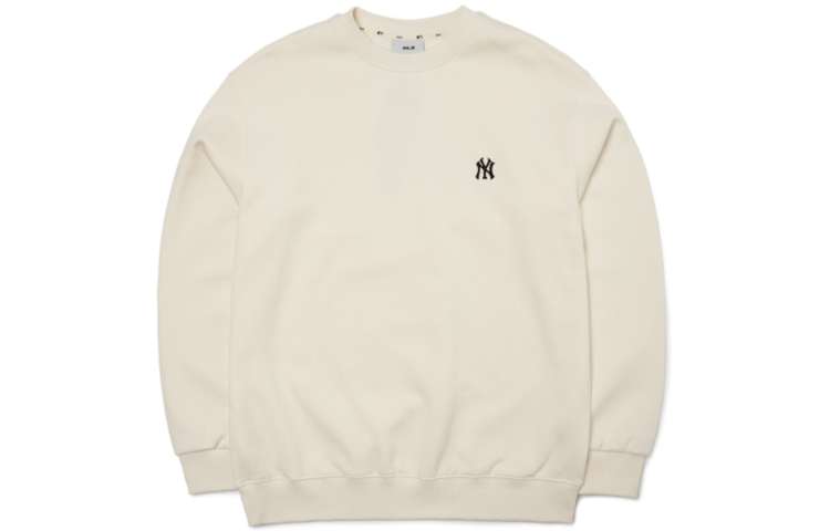 MLB New York Yankees Small Logo Loose Fit Crewneck Sweatshirt Cream Unisex 3AMTB0616-50CRS