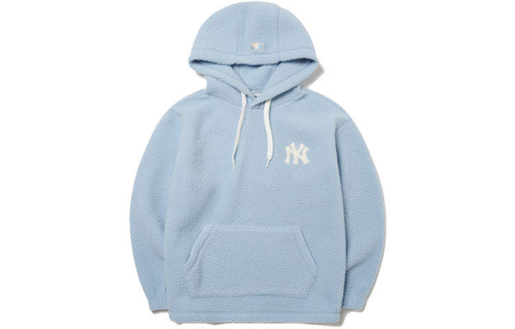 MLB New York Yankees Smiley Drawstring Hoodie Unisex Light Blue 3AHDE5216-50BLL