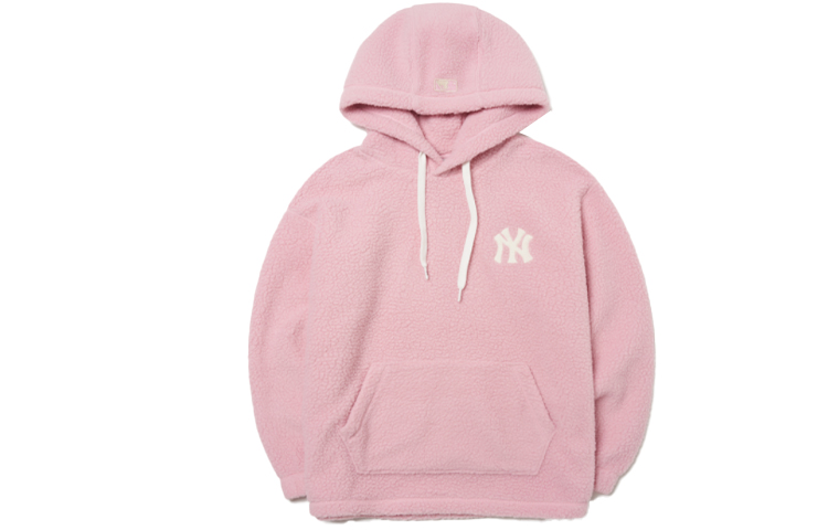 MLB New York Yankees Smiley Face Knit Hoodie Pink Unisex 3AHDE5216-50PKS