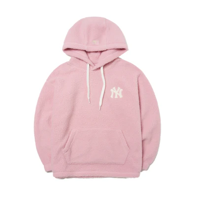 MLB New York Yankees Smiley Face Knit Hoodie Pink Unisex 3AHDE5216-50PKS