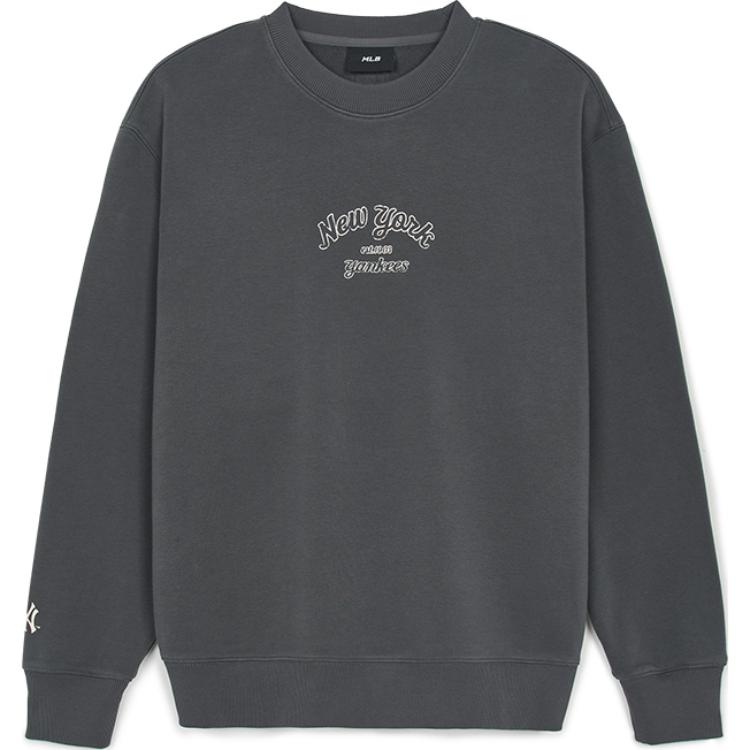 MLB New York Yankees Soft Comfy Crewneck Sweatshirt Unisex Dark Gray 3AMTN1044-50GRD