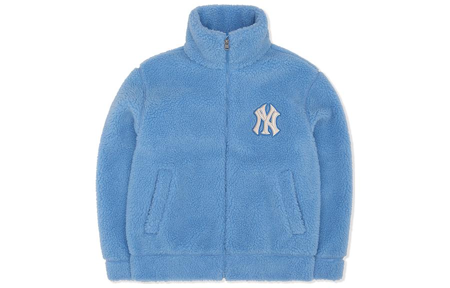 MLB New York Yankees Solid Logo Embroidered Polo Jacket Unisex Blue 3AFDEC126-50BLS