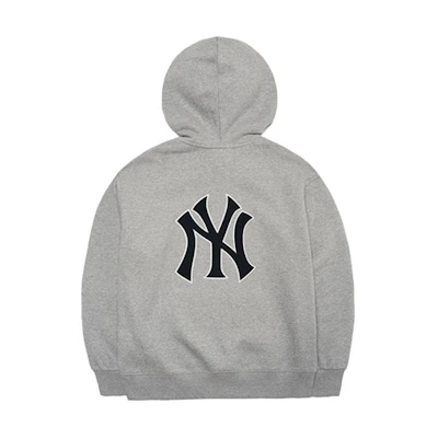 MLB New York Yankees Solid Logo Hoodie Unisex Heather Gray 3AHDB5116-50MGS