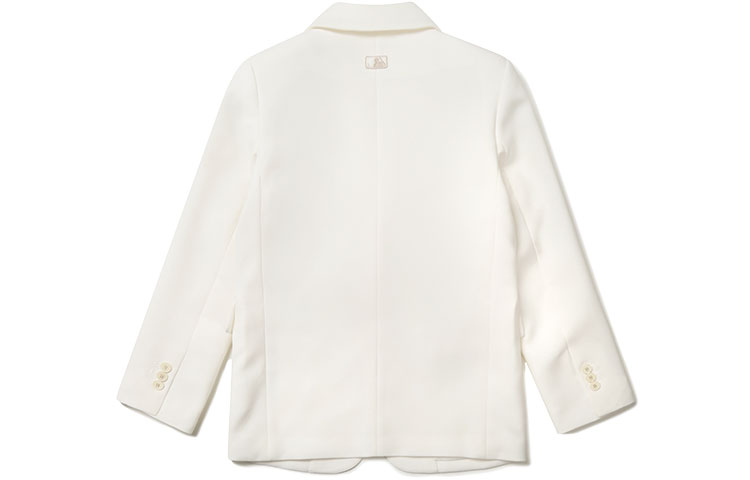 Lookbook MLB ニューヨークヤンキース Vネック シングルブレスト ジャケット ユニセックス アイボリーホワイト 31JK01111-50I