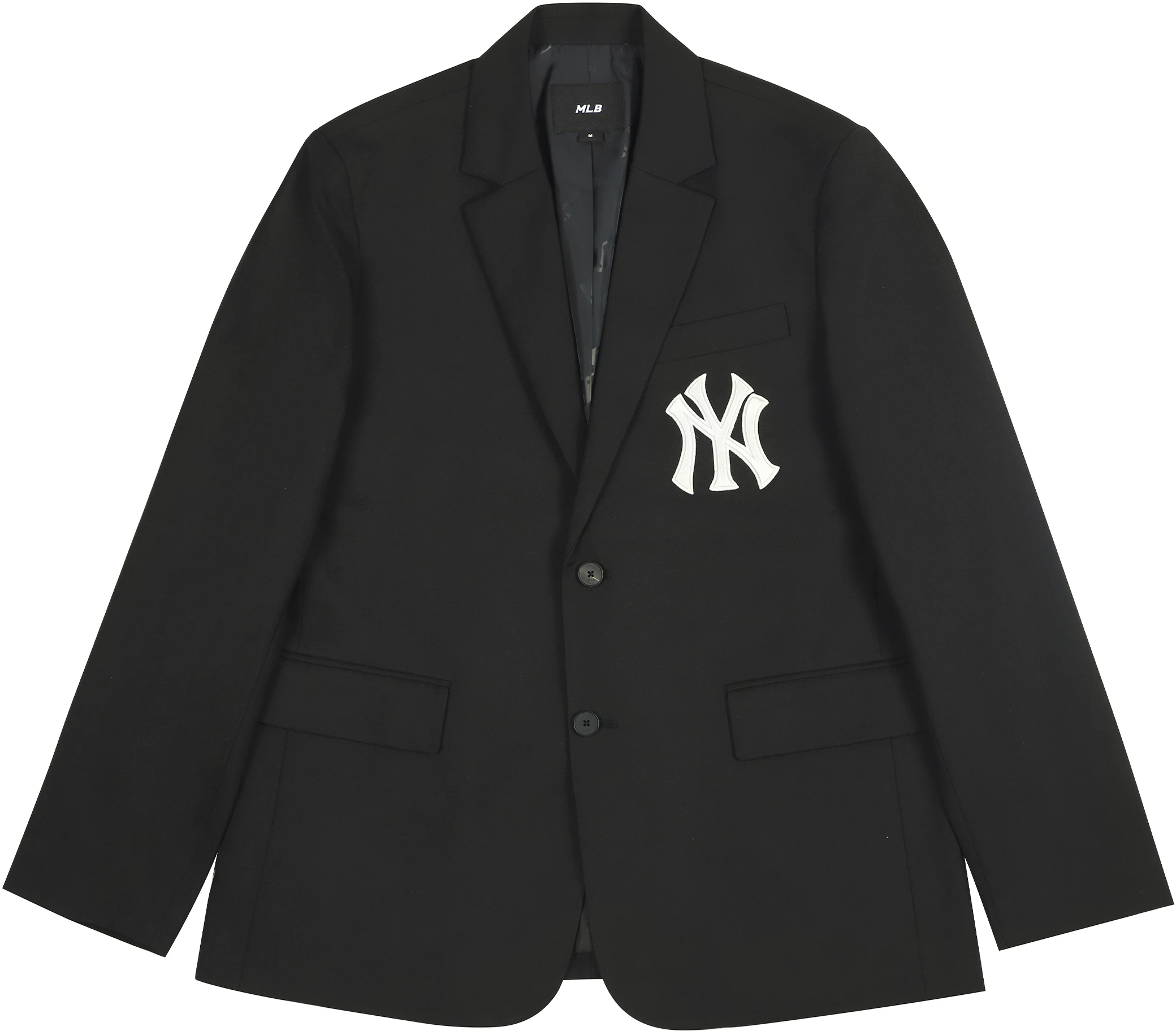 mlb-new-york-yankees-ss-21-solid-black-button-blazer-unisex-style-3-ajk-01014-50-bks