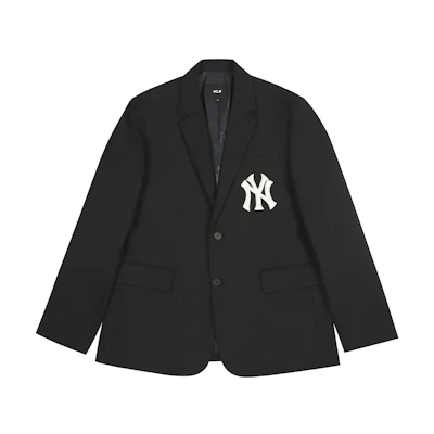 MLB New York Yankees SS21 Solid Black Button Blazer Unisex Style. 3AJK01014-50BKS