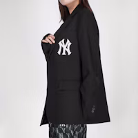 Details for MLB 紐約洋基隊 SS21 黑色按扣西裝外套 男女通用款式 3AJK01014-50BKS