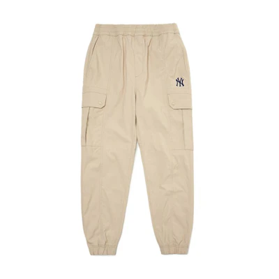 MLB New York Yankees SS22 Logo Print Cargo Jogger Pants Khaki Unisex. 3AWP00421-50BGS