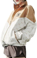 Purchase MLB New York Yankees SS24 Monogram Zip Jacket Unisex Cream Colorblock Design 3AWJM0341-50CRS