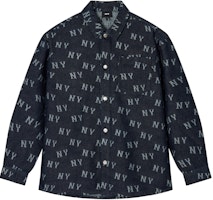 MLB New York Yankees SS24 Oversized Denim Long Sleeve Shirt Navy Unisex 3ADRM0141-50NYD MLB New York Yankees SS24 Oversized Denim Long Sleeve Shirt Navy Unisex 3ADRM0141-50NYD