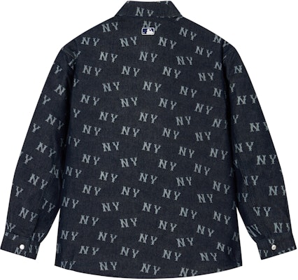 MLB ニューヨーク・ヤンキース SS24 オーバーサイズ デニム 長袖シャツ ネイビー ユニセックス 3ADRM0141-50NYD Lookbook MLB ニューヨーク・ヤンキース SS24 オーバーサイズ デニム 長袖シャツ ネイビー ユニセックス 3ADRM0141-50NYD