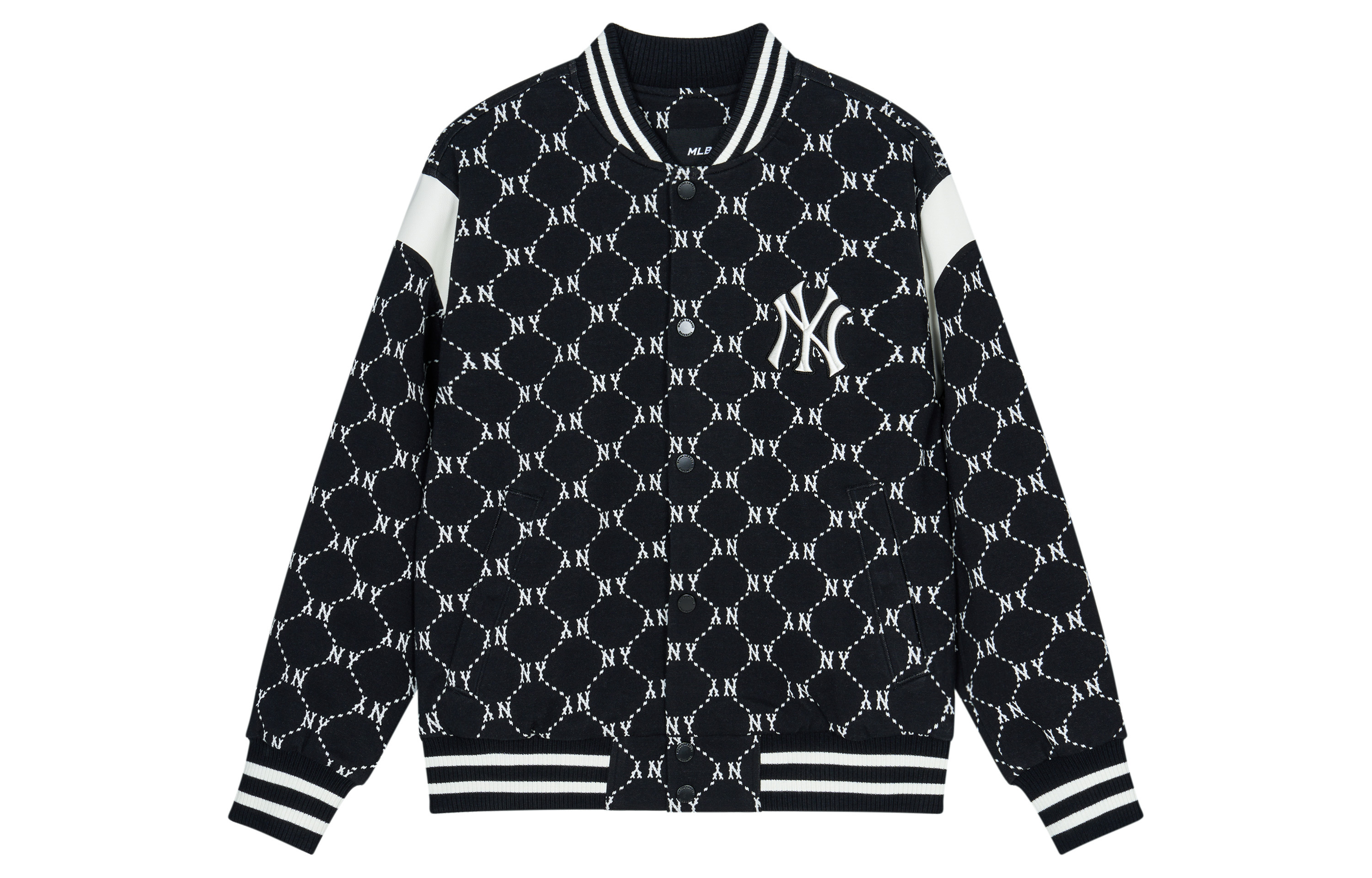 Order MLB ニューヨーク・ヤンキース SS24 レトロ モノグラム ブラック ベースボールジャケット ユニセックス 3AJPM0641-50BKS