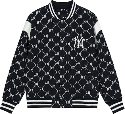 MLB ニューヨーク・ヤンキース SS24 レトロ モノグラム ブラック ベースボールジャケット ユニセックス 3AJPM0641-50BKS Order MLB ニューヨーク・ヤンキース SS24 レトロ モノグラム ブラック ベースボールジャケット ユニセックス 3AJPM0641-50BKS