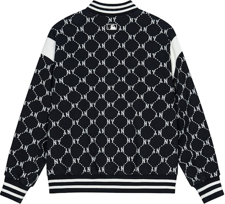 MLB ニューヨーク・ヤンキース SS24 レトロ モノグラム ブラック ベースボールジャケット ユニセックス 3AJPM0641-50BKS Lookbook MLB ニューヨーク・ヤンキース SS24 レトロ モノグラム ブラック ベースボールジャケット ユニセックス 3AJPM0641-50BKS