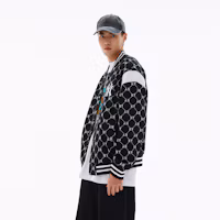Details for MLB 紐約洋基隊 SS24 復古字母黑色棒球外套 男女適穿 3AJPM0641-50BKS