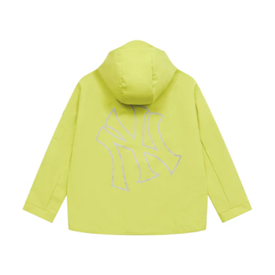 MLB New York Yankees SS25 Olive Windproof Logo Zip Hoodie Jacket Unisex. 3AWJB0351-50OLL