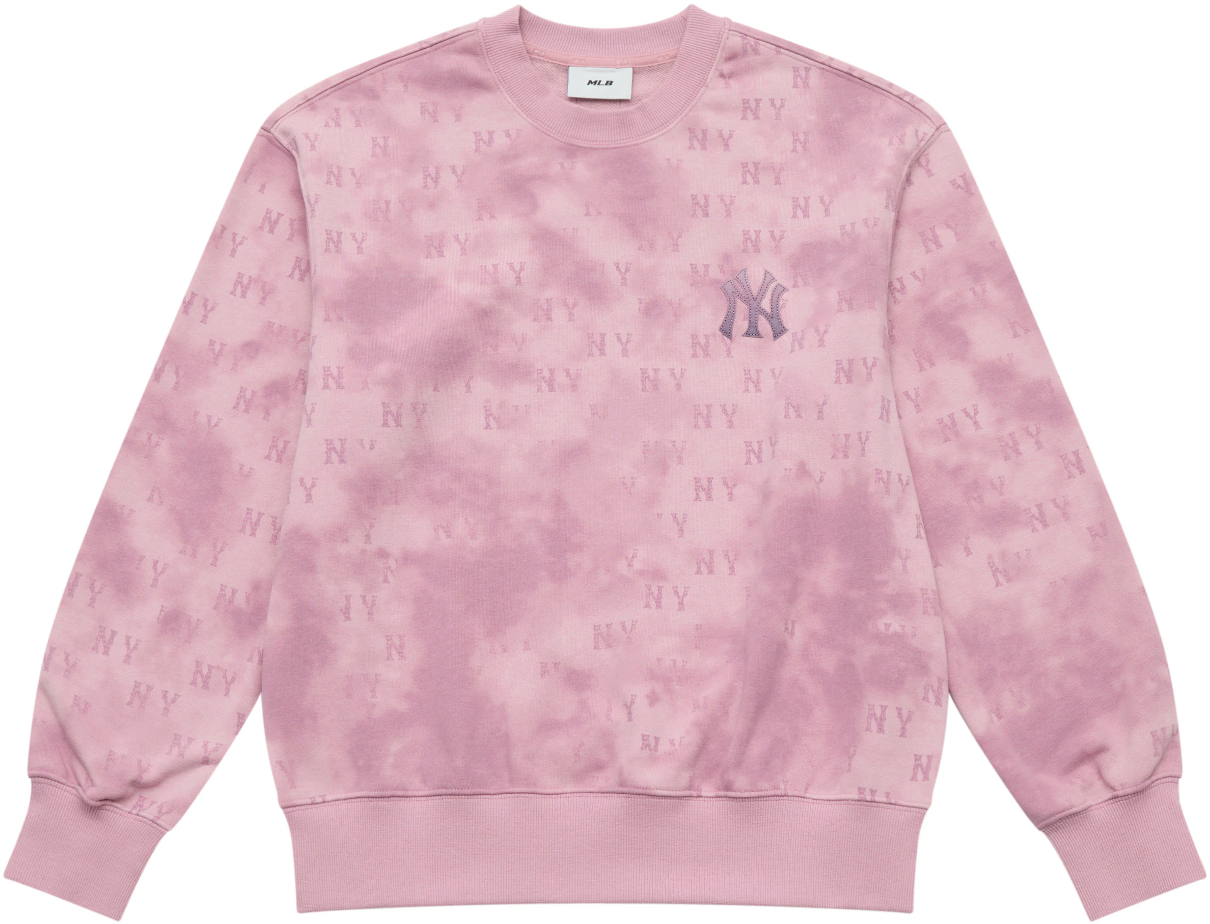 mlb-new-york-yankees-tie-dye-logo-gradient-crewneck-pullover-sweatshirt-pink-unisex-3-amtm-1154-50-pkl