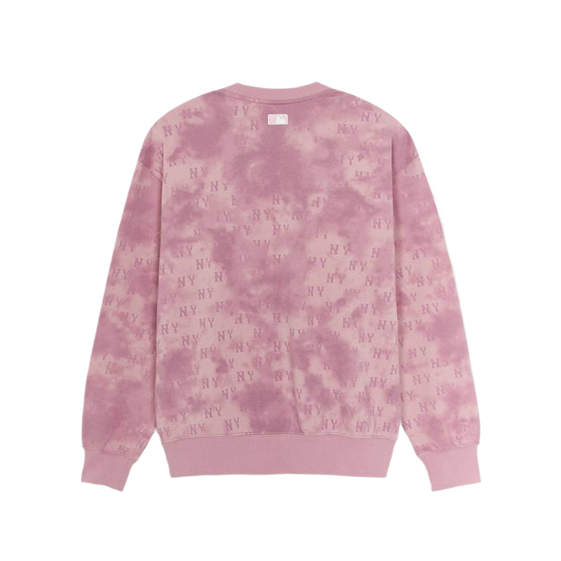 MLB New York Yankees Tie-Dye Logo Gradient Crewneck Pullover Sweatshirt Pink Unisex 3AMTM1154-50PKL 圖 3