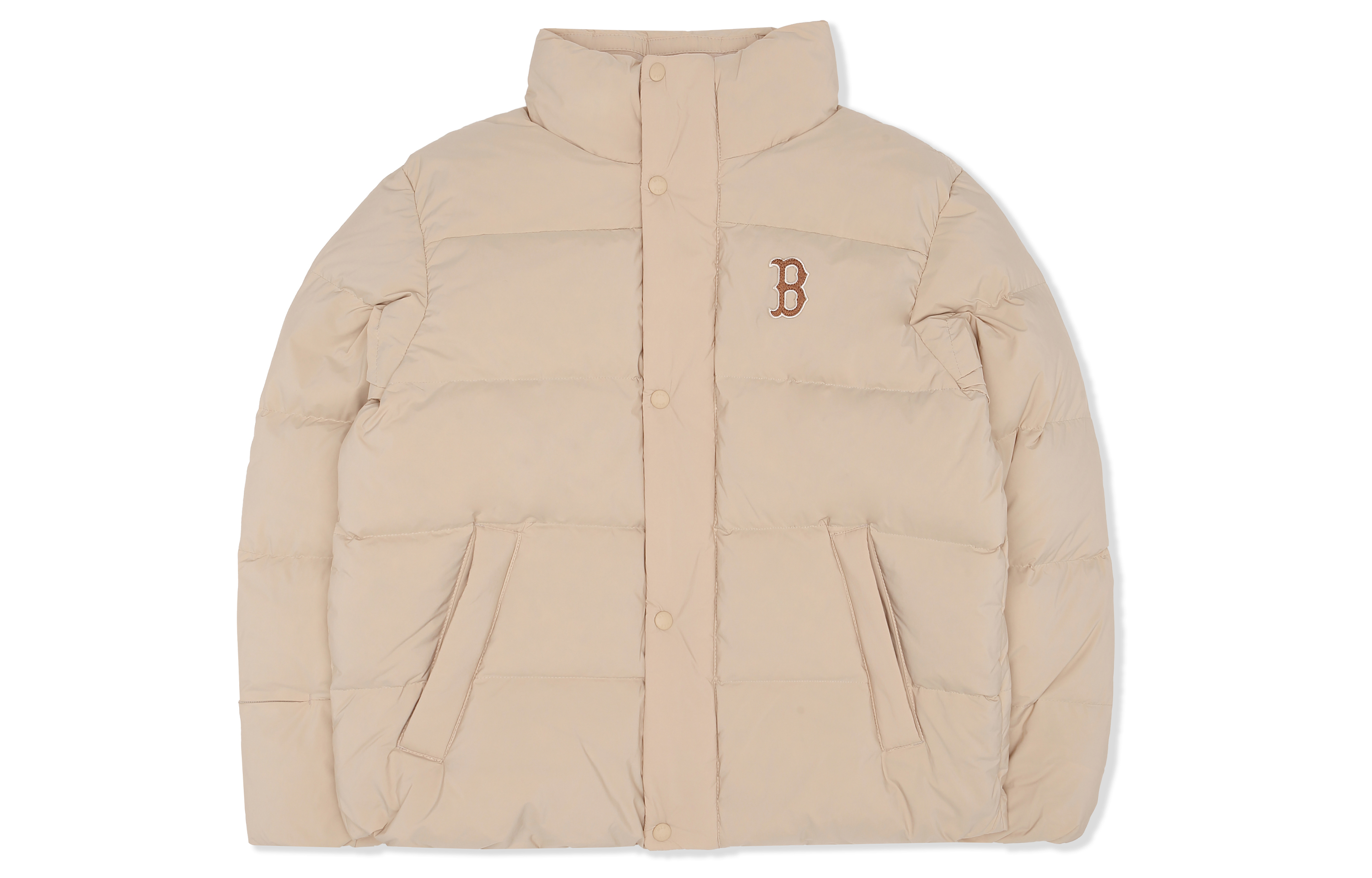 Order MLB New York Yankees Unisex Beige Down Jacket Winter Windproof Casual Coat 3ADJB0526-43BGS