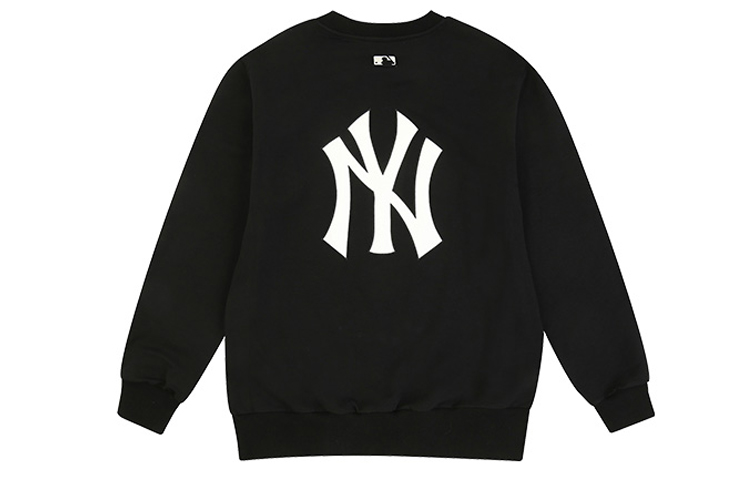 MLB New York Yankees Unisex Black Crewneck Sweatshirt Casual Loose Fit Long Sleeve 31MT03011-50L