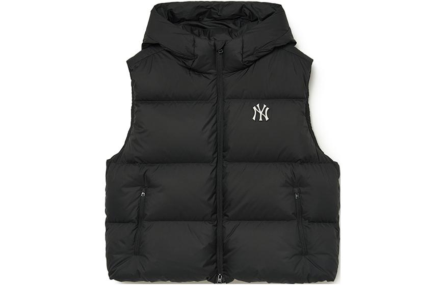 MLB New York Yankees Unisex Black Hooded Down Vest Jacket. 3ADVB0436-50BKS