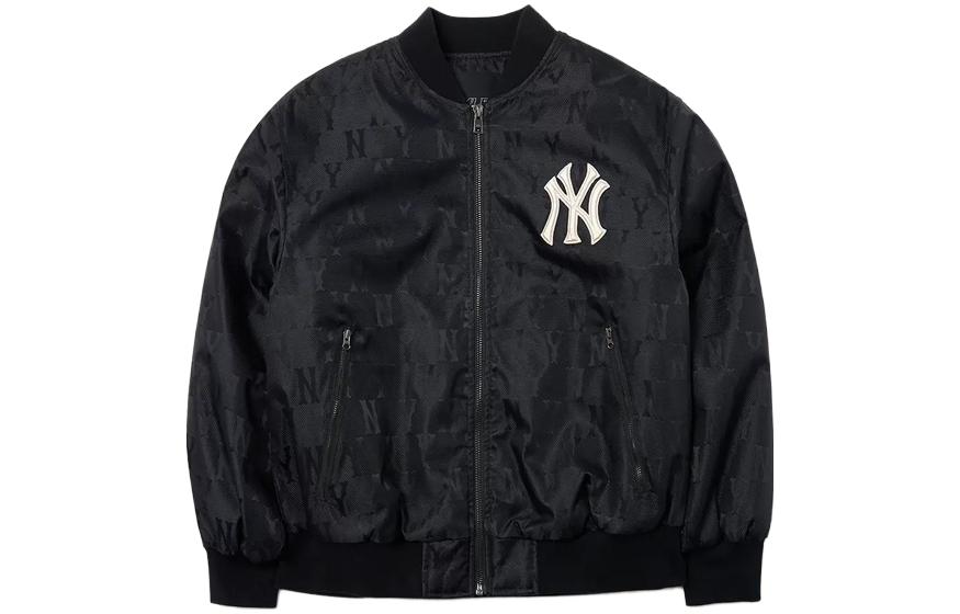 MLB New York Yankees Unisex Black Loose-Fit Jacket Cotton Coat. 3AJP25016-1