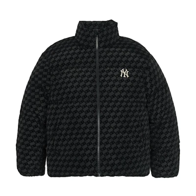 MLB New York Yankees Unisex Black Puffer Jacket Windproof Insulated Zip-Up. 3ADJM1846-50BKS