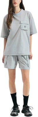 MLB New York Yankees Unisex Casual Soft Shorts Light Grey 3ASMB0443-50GRL Details for MLB New York Yankees Unisex Casual Soft Shorts Light Grey 3ASMB0443-50GRL