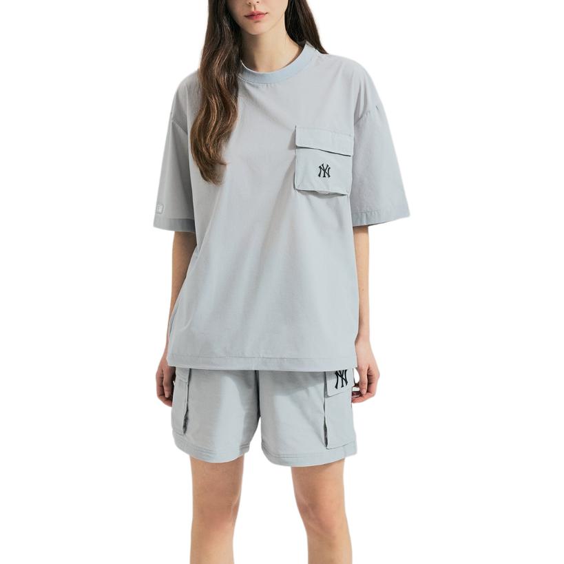 Sizing MLB New York Yankees Unisex Casual Soft Shorts Light Grey 3ASMB0443-50GRL