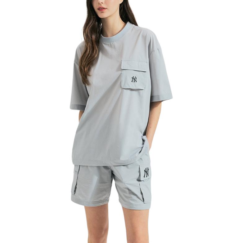 Cheap MLB New York Yankees Unisex Casual Soft Shorts Light Grey 3ASMB0443-50GRL